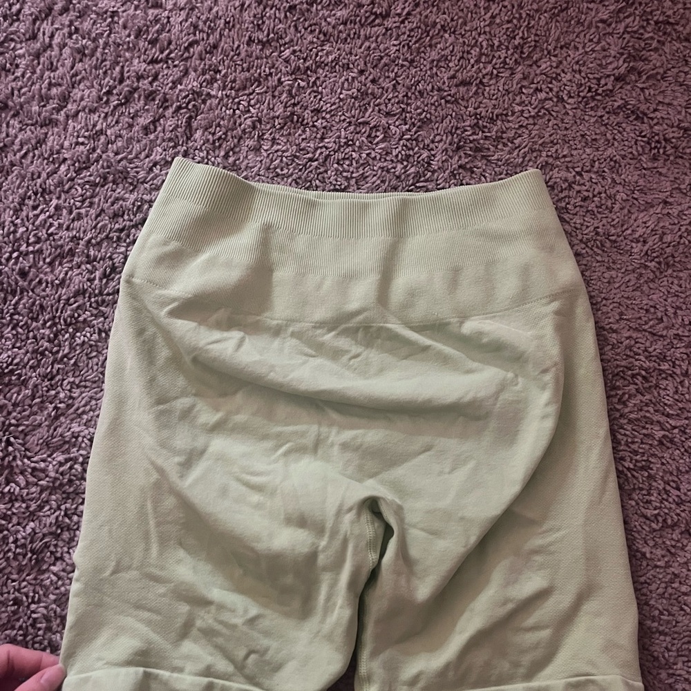 Green aurola butt scrunch gym shorts